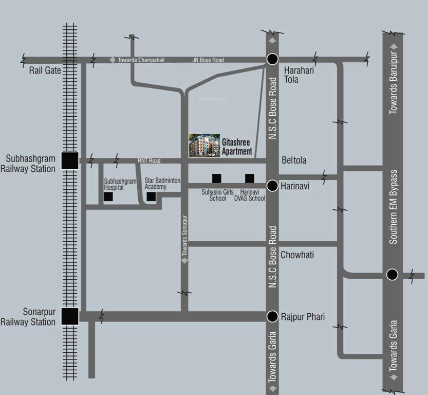  gitasree apartment Location Plan