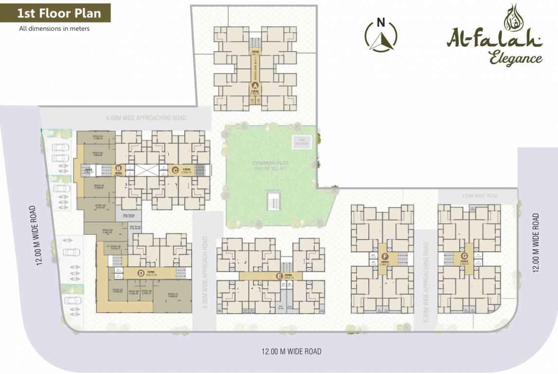  elegance A To G Cluster Plan For 1st Floor