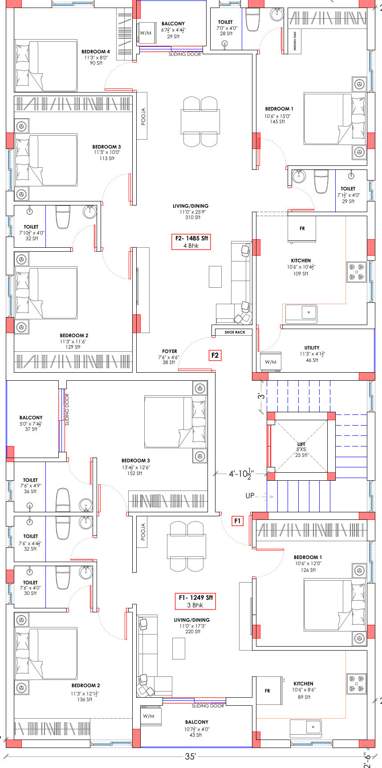  royal garden Royal Garden Cluster Plan for 1st Floor