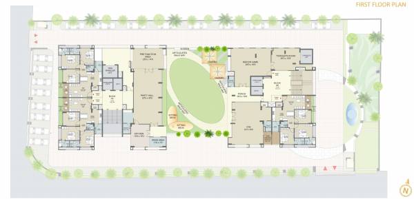  nandini-skyview Block A, Block B Cluster Plan for 1st Floor