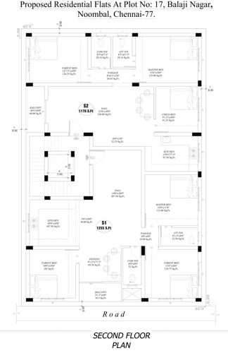  kamacthi-appartments Kamacthi Appartments Cluster Plan for 2nd Floor