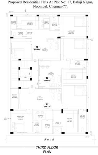  kamacthi-appartments Kamacthi Appartments Cluster Plan for 3rd Floor