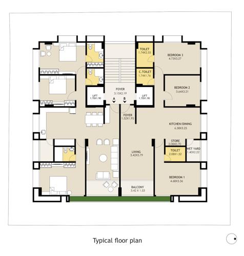  vishranti-apartment Vishranti Apartment Cluster Plan from 1st to 7th Floor