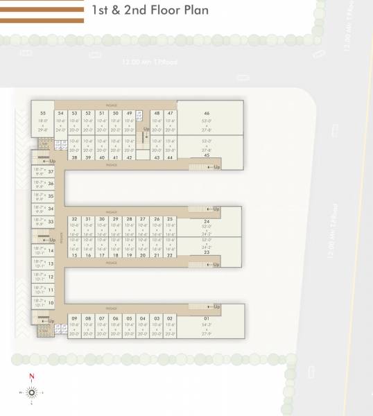  one V R One Cluster Plan from 1st to 2nd Floor
