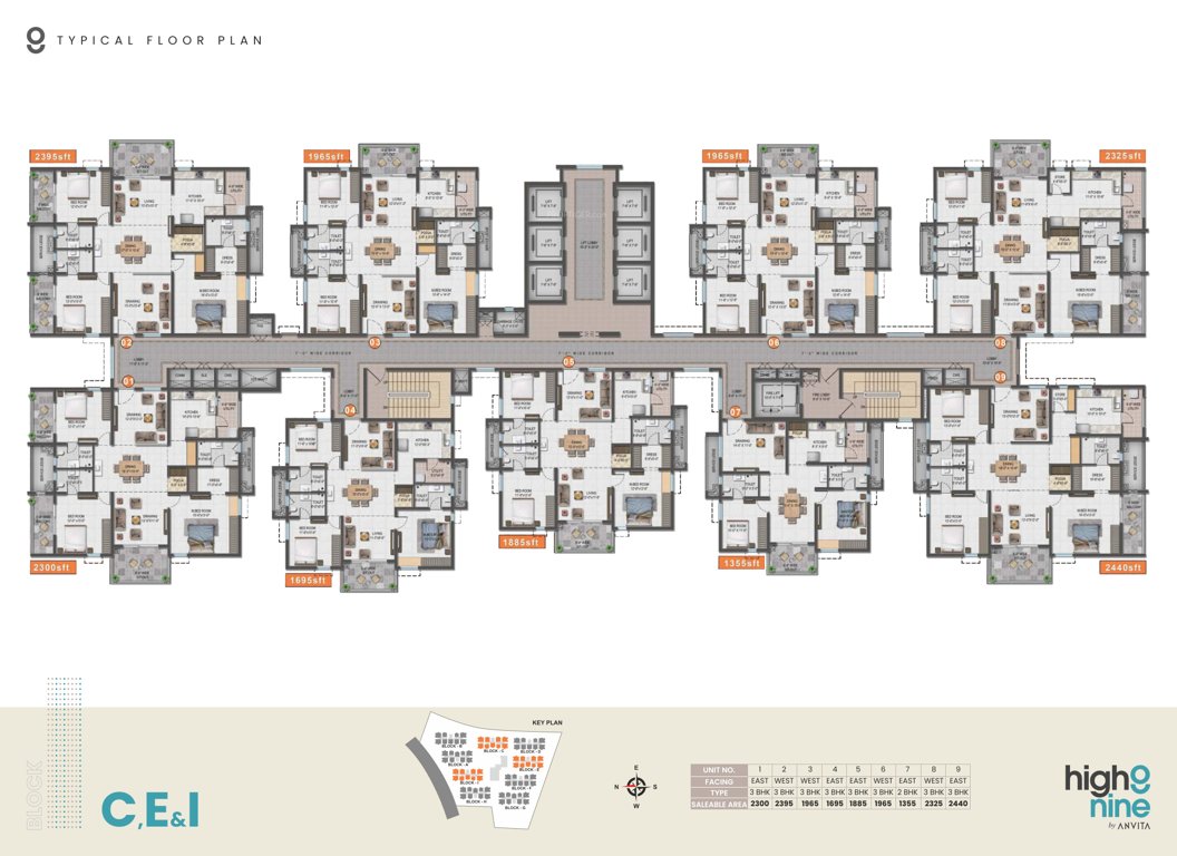 high9 Tower 2 Cluster Plan