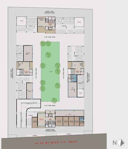  bblossom-the-presidency Block A,B,C & D Ground Floor Cluster Plan