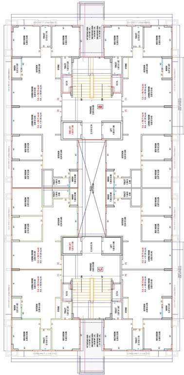 navkar heights Block B Cluster Plan From 1st To 13th Floor