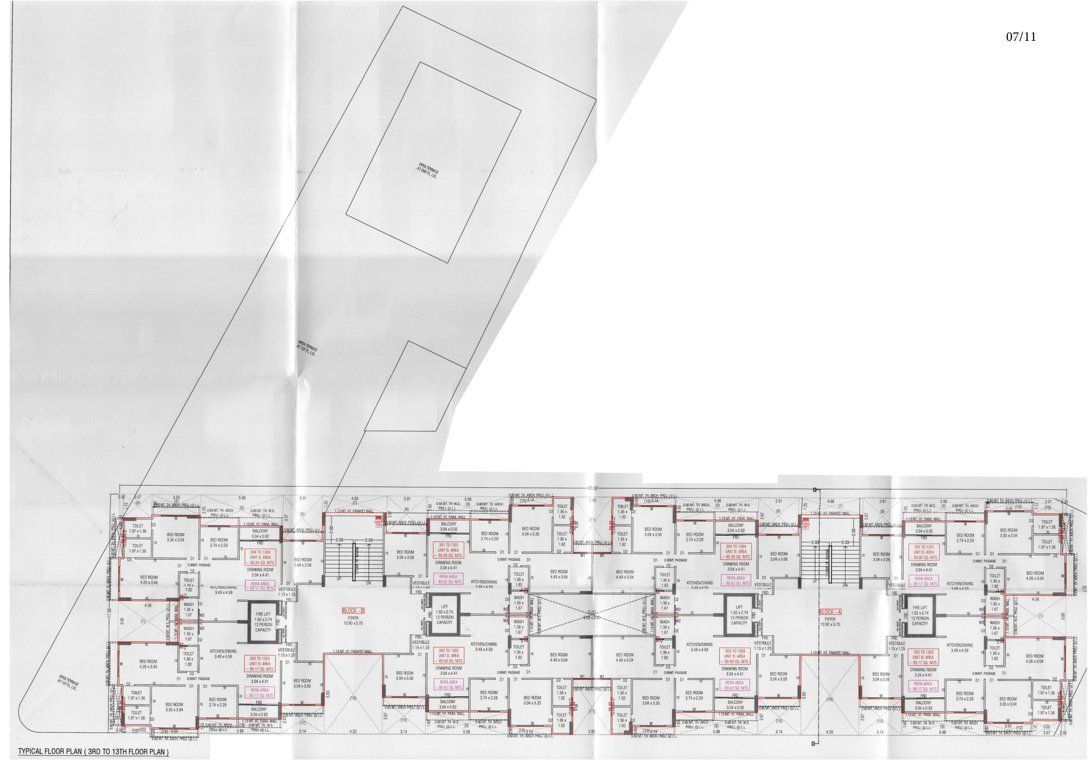  solo bliss Block A, Block B And Block C  Cluster Plan from 3rd to 13th Floor