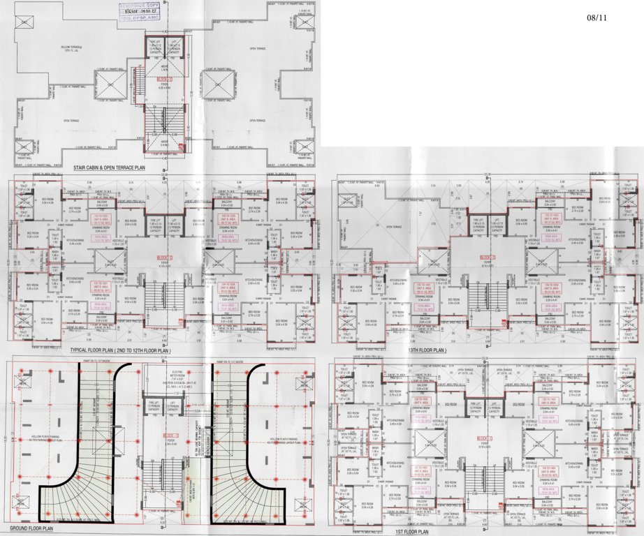  solo bliss Block A, Block B And Block C Typical  Cluster Plan