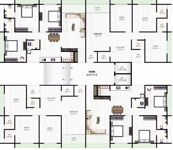  lemon-tree Block C Cluster Plan From 1st To 7th Floor