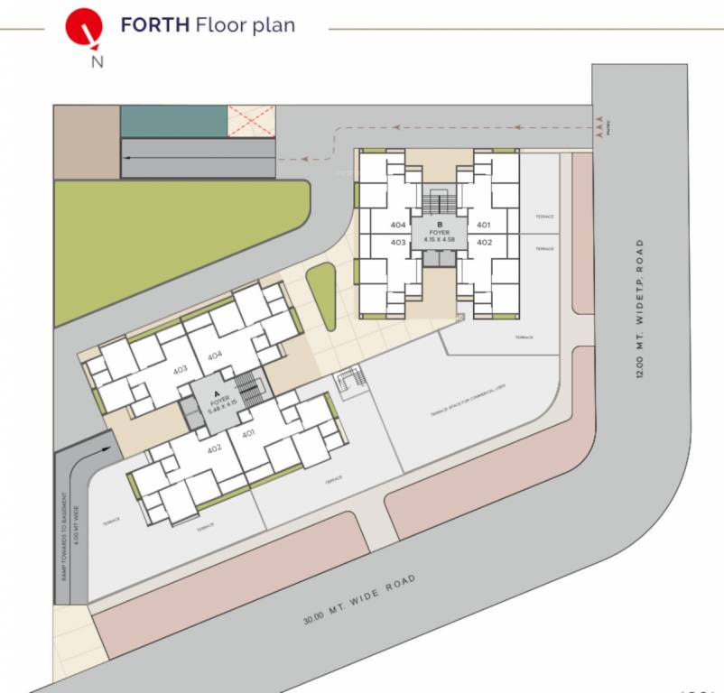  balmukund pride Block A Cluster Plan for 4th Floor