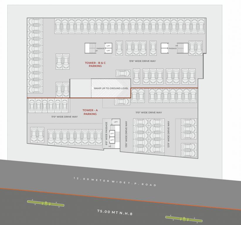  vr landmark Block B Cluster Plan For Basement One
