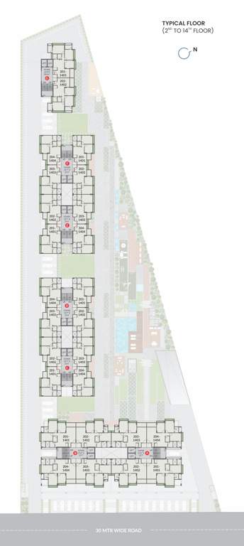  blue bell Block A To Block G Cluster Plan from 2nd to 14th Floor
