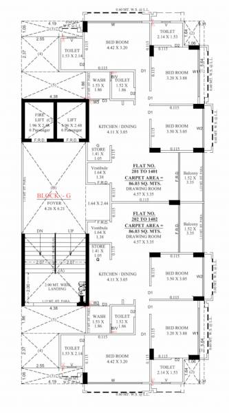  blue-bell Block G Cluster Plan for 2nd Floor