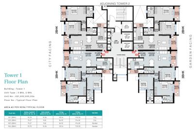  emerald-waters Tower 1 Oceana Cluster Plan for Typical Floor