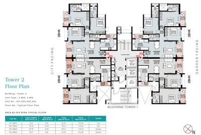  emerald-waters Tower 2 Tropicana Cluster Plan for Typical Floor