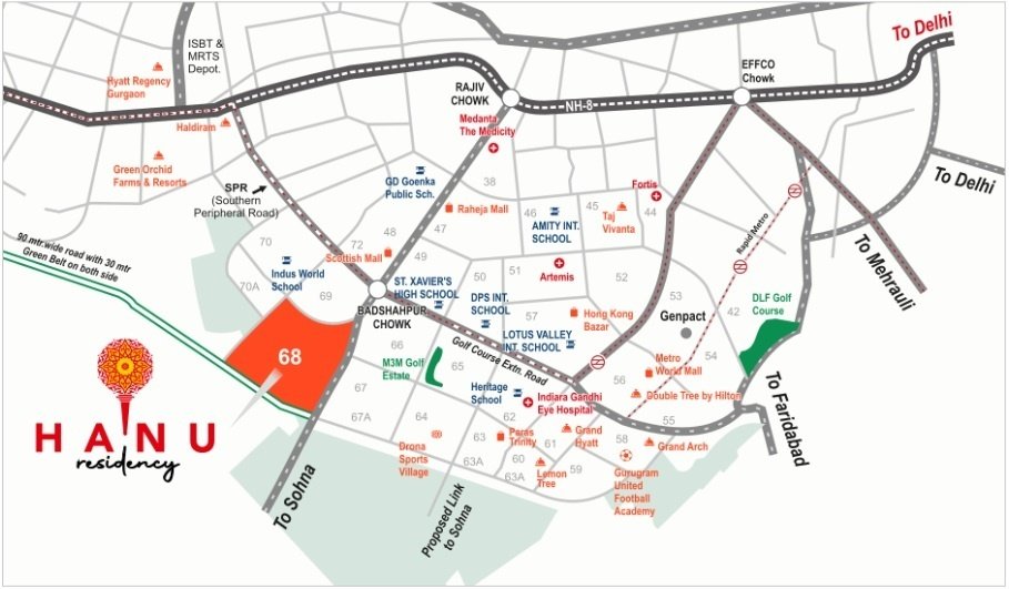  hanu residency Location Plan