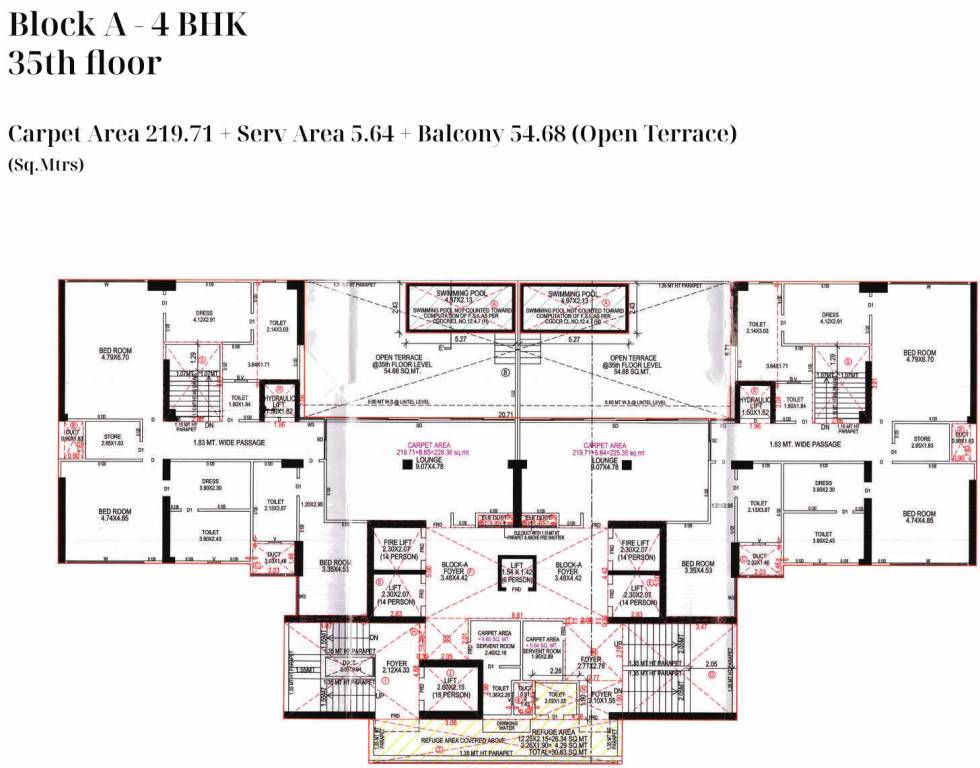  360 A Cluster Plan For 35th Floor