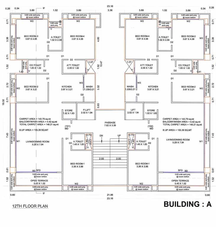  optima Block A Cluster Plan for 12th Floor
