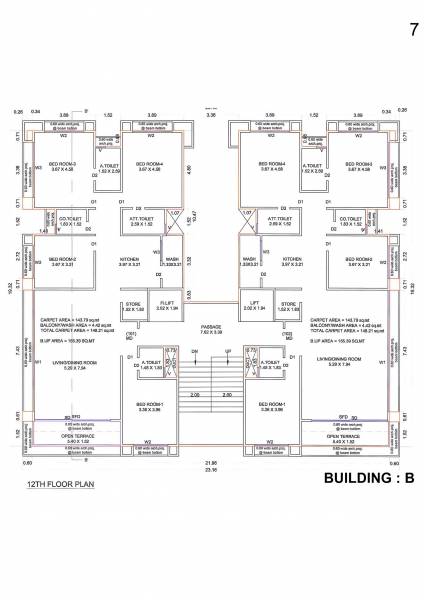  optima Block B Cluster Plan for 12th Floor