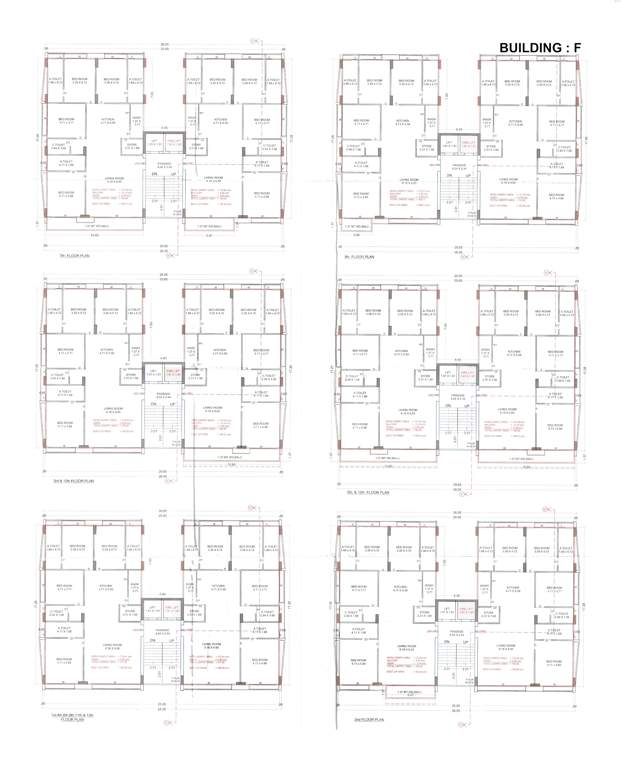 freedom towers F Cluster Plan from 1st to 13th Floor