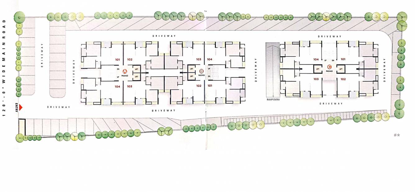  nilgiri heights Block A, B And C Cluster Plan for Typical Floor