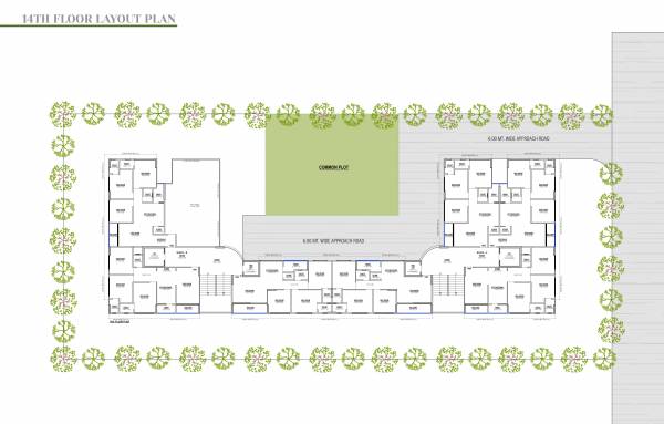  crown-gold Block A And B Cluster Plan for 14th Floor