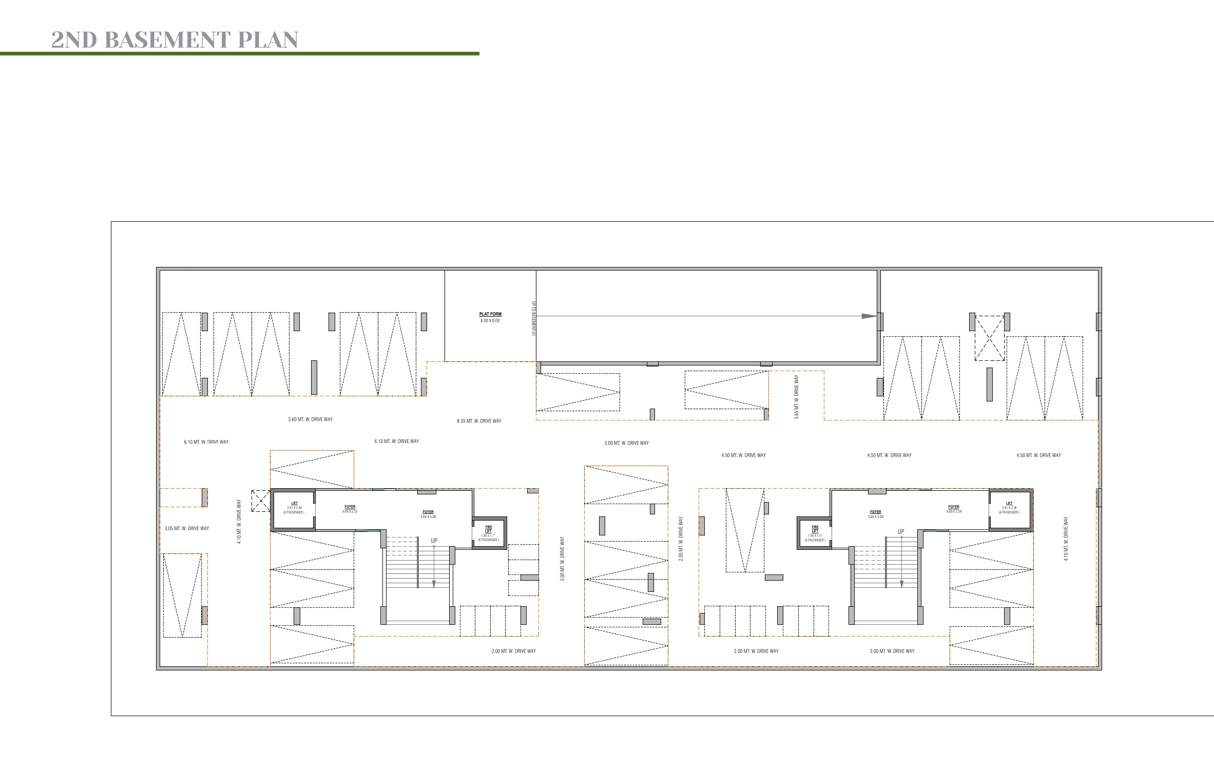  crown gold Block A And B Cluster Plan for Basement 2 Floor