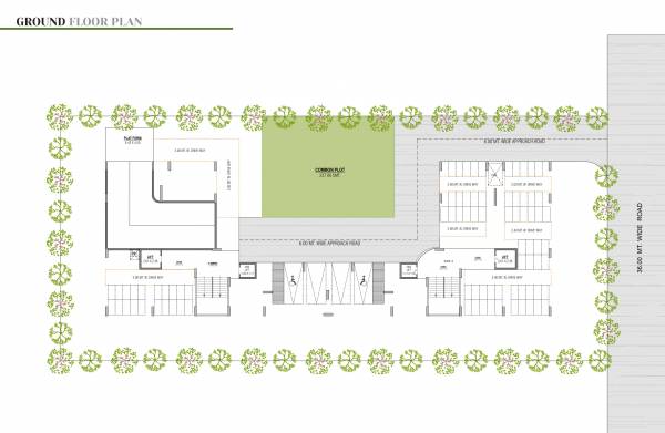  crown-gold Block A And B  Cluster Plan for ground Floor