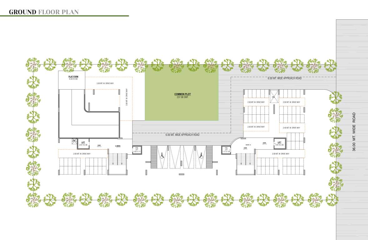  crown gold Block A And B  Cluster Plan for ground Floor