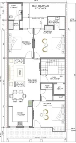  ghar-pearl-floors-1890-sq-ft Ghar Pearl Floors 1890 Sq Ft Cluster Plan For Typical Floor Plan