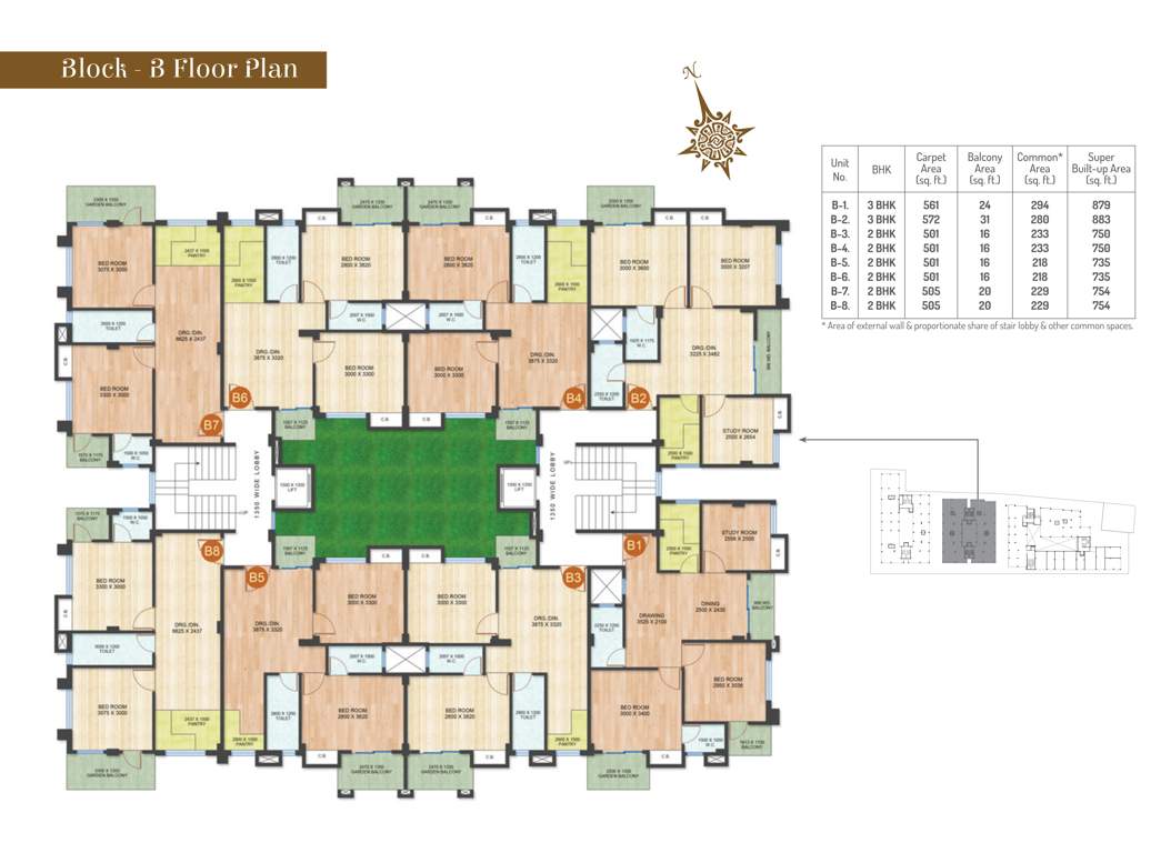  rajmahal Block B Cluster Plan from 1st to 4th Floor