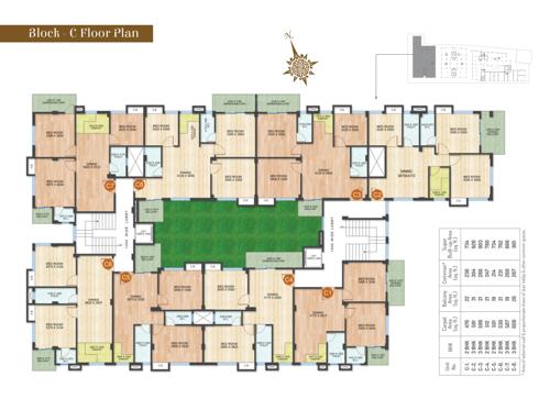  rajmahal Block C Cluster Plan from 1st to 4th Floor