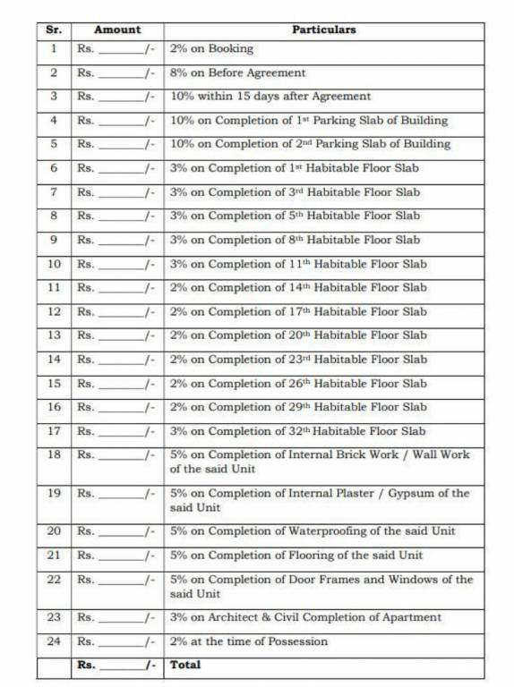 flamante-by-vtp-luxe-phase-1 Time Linked Payment (TLP) Payment Plan