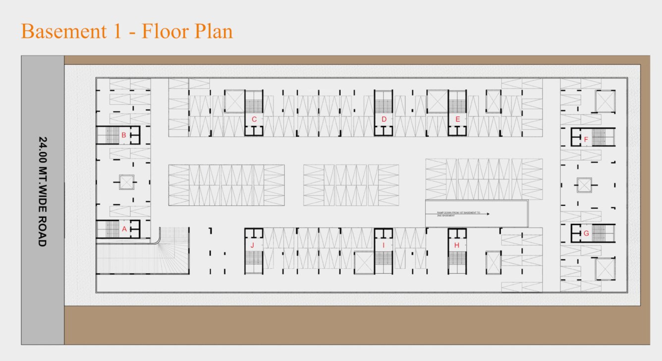  abode Block A,B,C,D,E,F,G,H,I & J Basement 1 Floor Cluster Plan