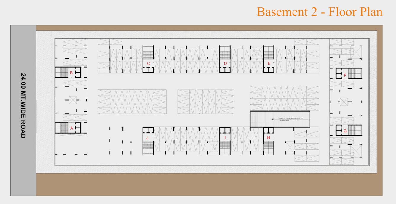  abode Block A,B,C,D,E,F,G,H,I & J Basement 2 Floor Cluster Plan