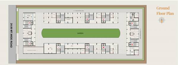  abode Block A,B,C,D,E,F,G,H,I & J Ground Floor Cluster Plan