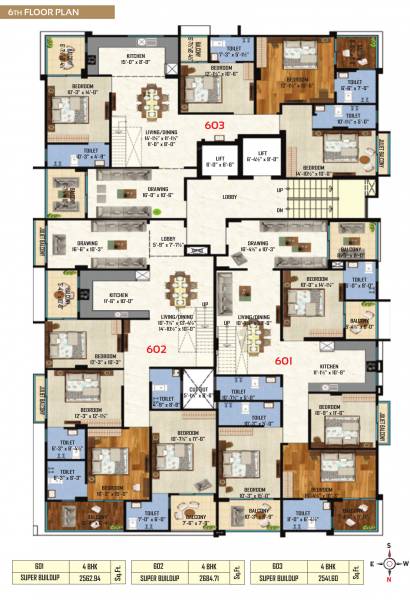  mangal-prime Block - 1 Cluster Plan for 6th Floor