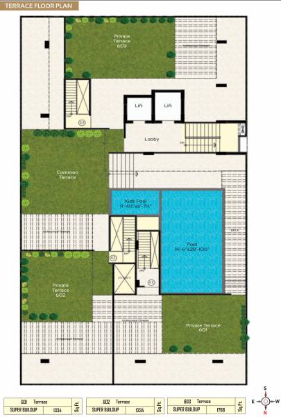  mangal-prime Block - 1 Cluster Plan for Terrace Floor