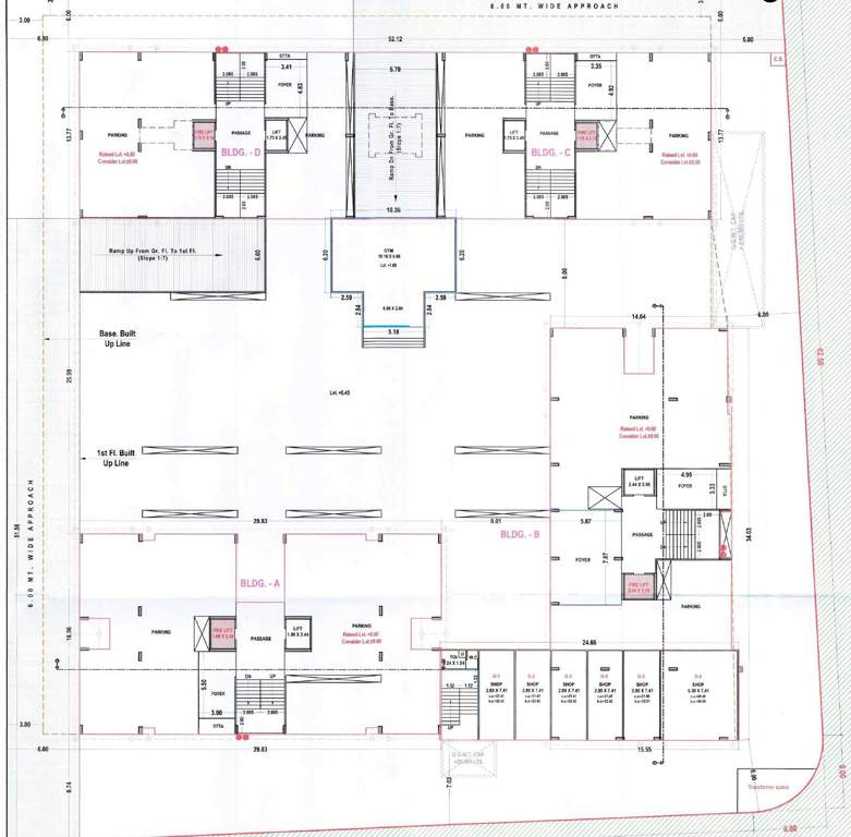  prestige morar Block A,B,C And D Cluster Plan for ground Floor