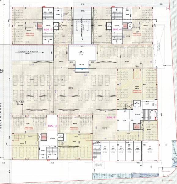  prestige-morar Block A,B,C And D Cluster Plan For Ground Floor