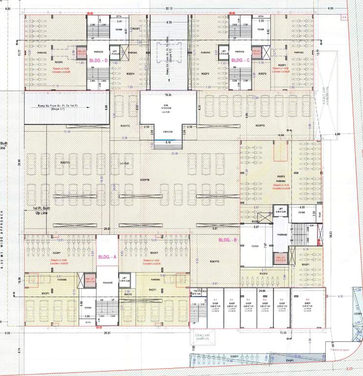  prestige morar Block A,B,C And D Cluster Plan For Ground Floor