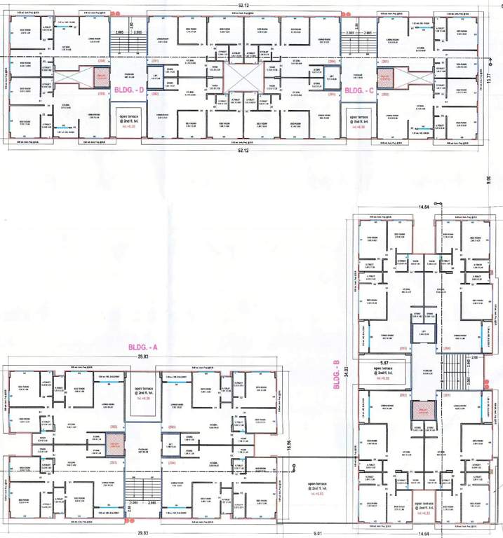  prestige morar Block A Cluster Plan For 2nd Typical Floor