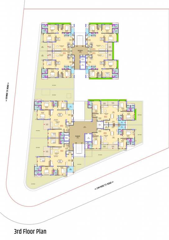  atulyam saral A, B Cluster Plan For 3rd Floor