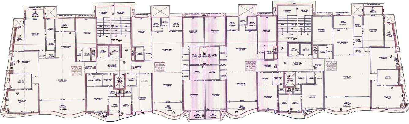  ananta heights Block A And B Cluster Plan From 2nd To 14th Floor