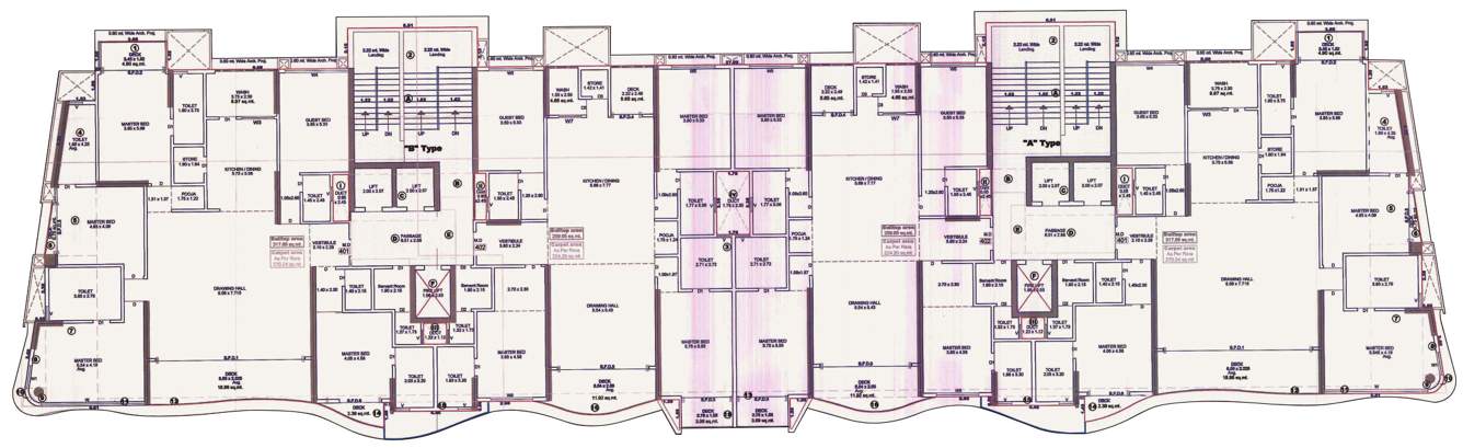  ananta heights Block A And B Cluster Plan From 4th To 21th Floor