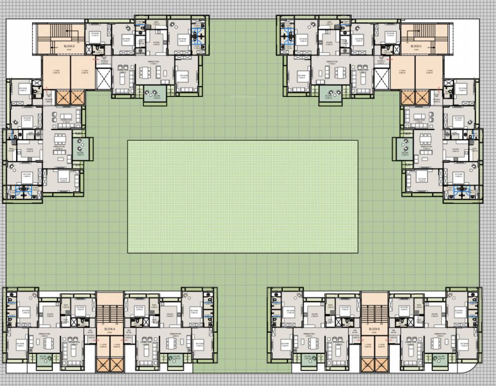  jade Block A,B,C And D Cluster Plan For Typical Floor Plan