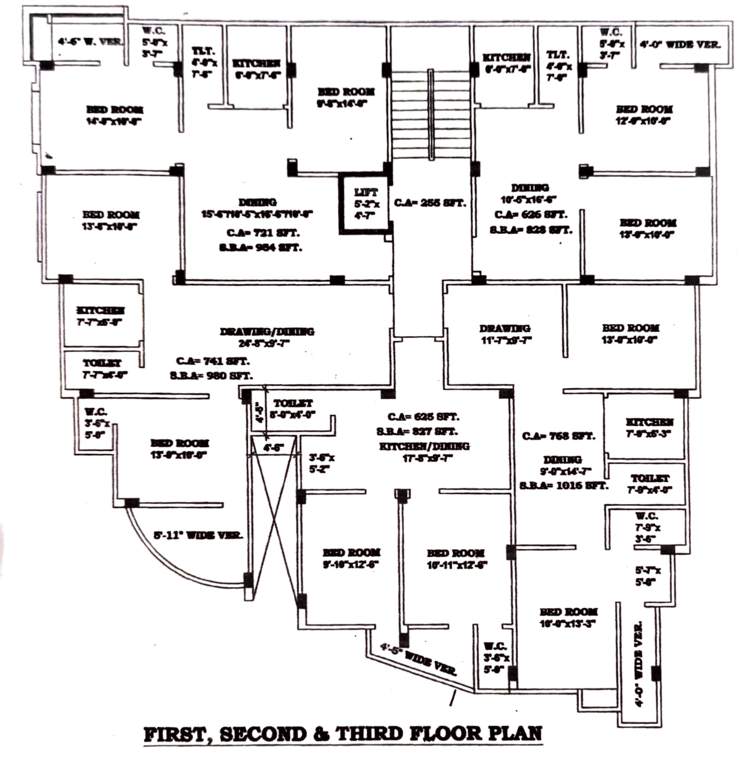  aloka apartment Aloka Apartment Cluster Plan
