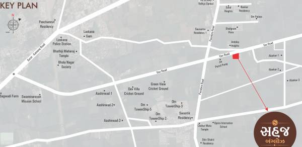 Location Plan sahaj-bunglows Location Plan