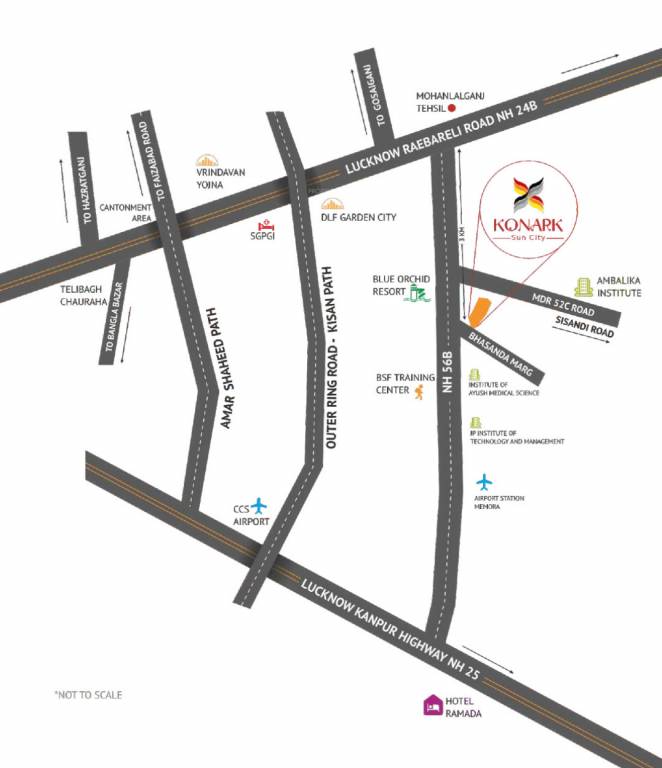  konark sun city p1 Location Plan
